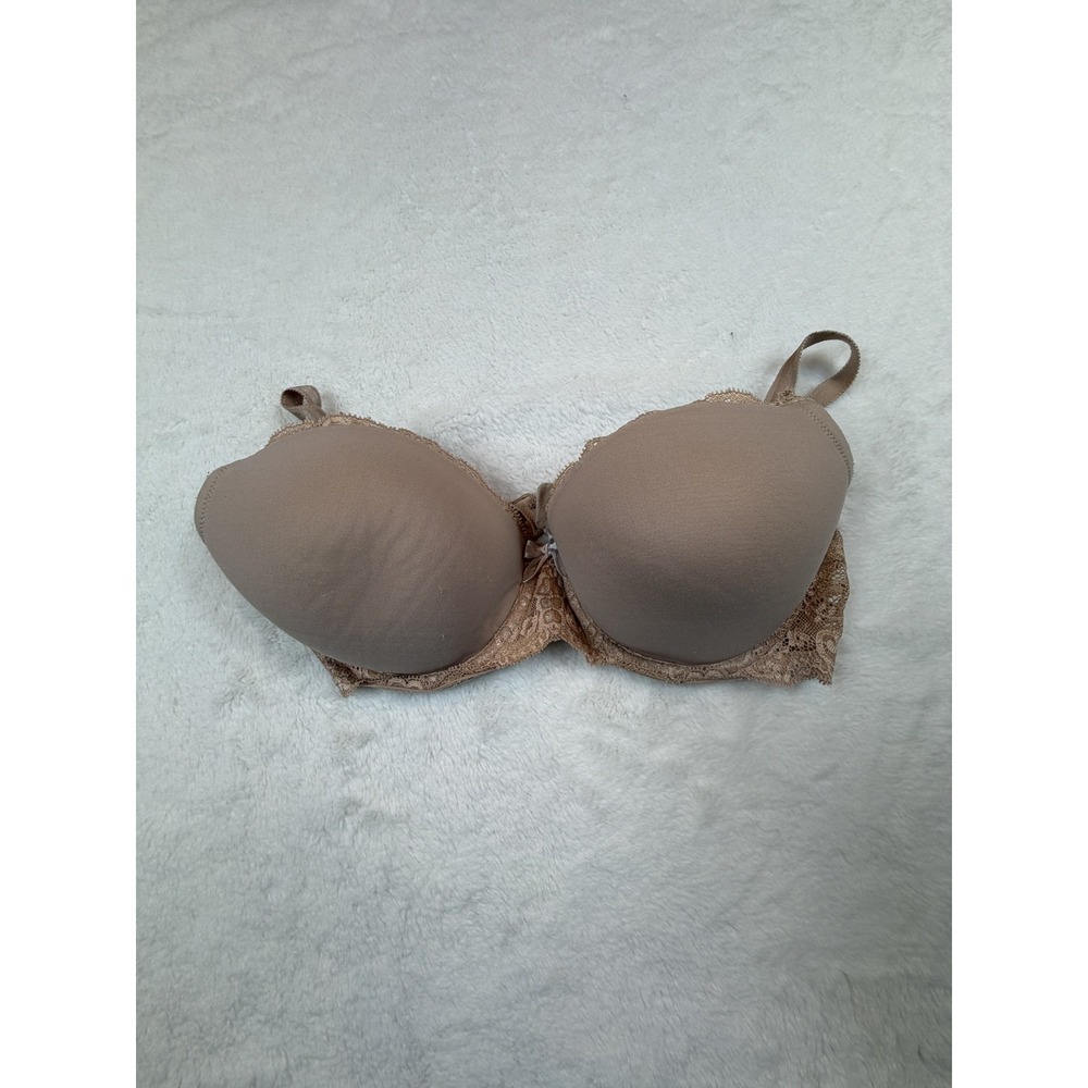 Victoria's Secret Angels Nude Beige Lace Underwire Lined Demi Bra 36D